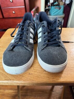 adidas Black Sneakers with White Stripes